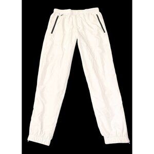 Lacoste Sport White Track Pants Mens M Zip Ankle Drawstring New